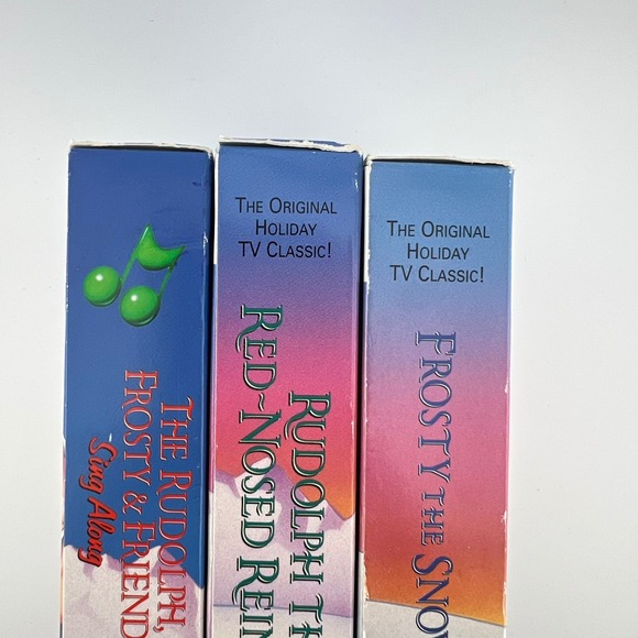 Rudolph Frosty & Friends 3 VHS Lot Christmas Classics Sing Along Burl Ives - Picture 4 of 5